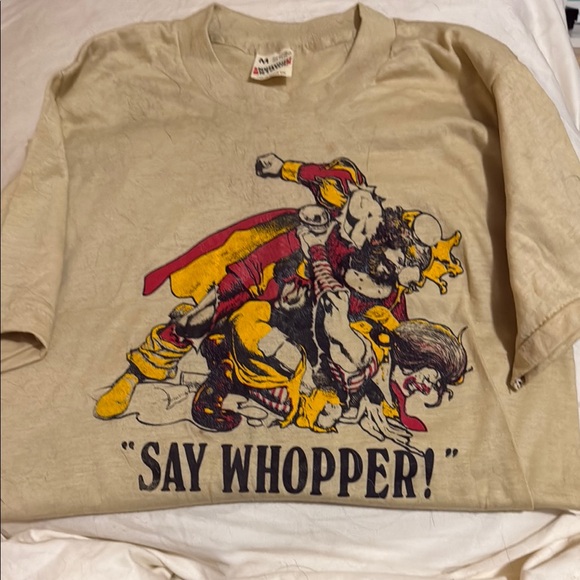 Vintage Graphic Tee - Shirt Cream with Multicolor Print - Picture 6 of 6